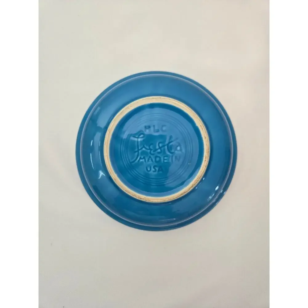 Fiestaware HLC Vintage Cobalt Blue and Peacock Cereal/Salad Bowls